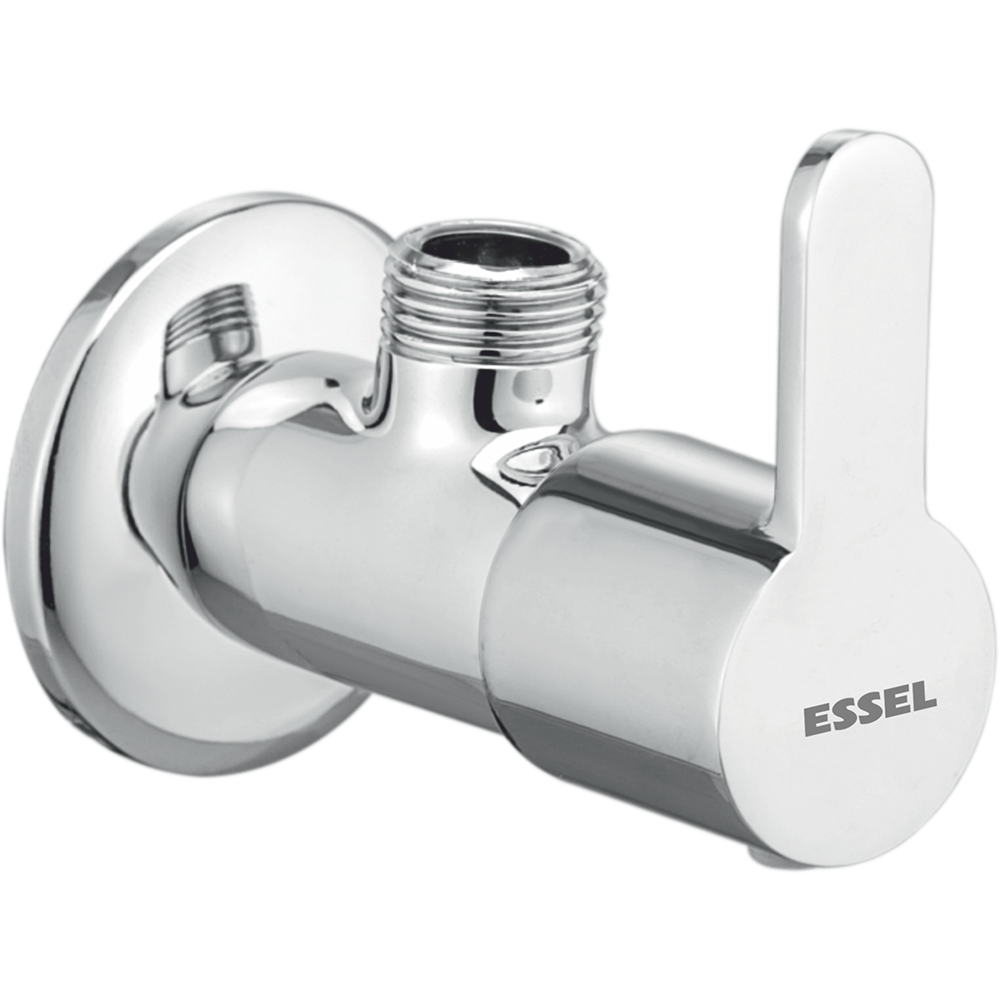 111052 - Angular stop valve with wall flange