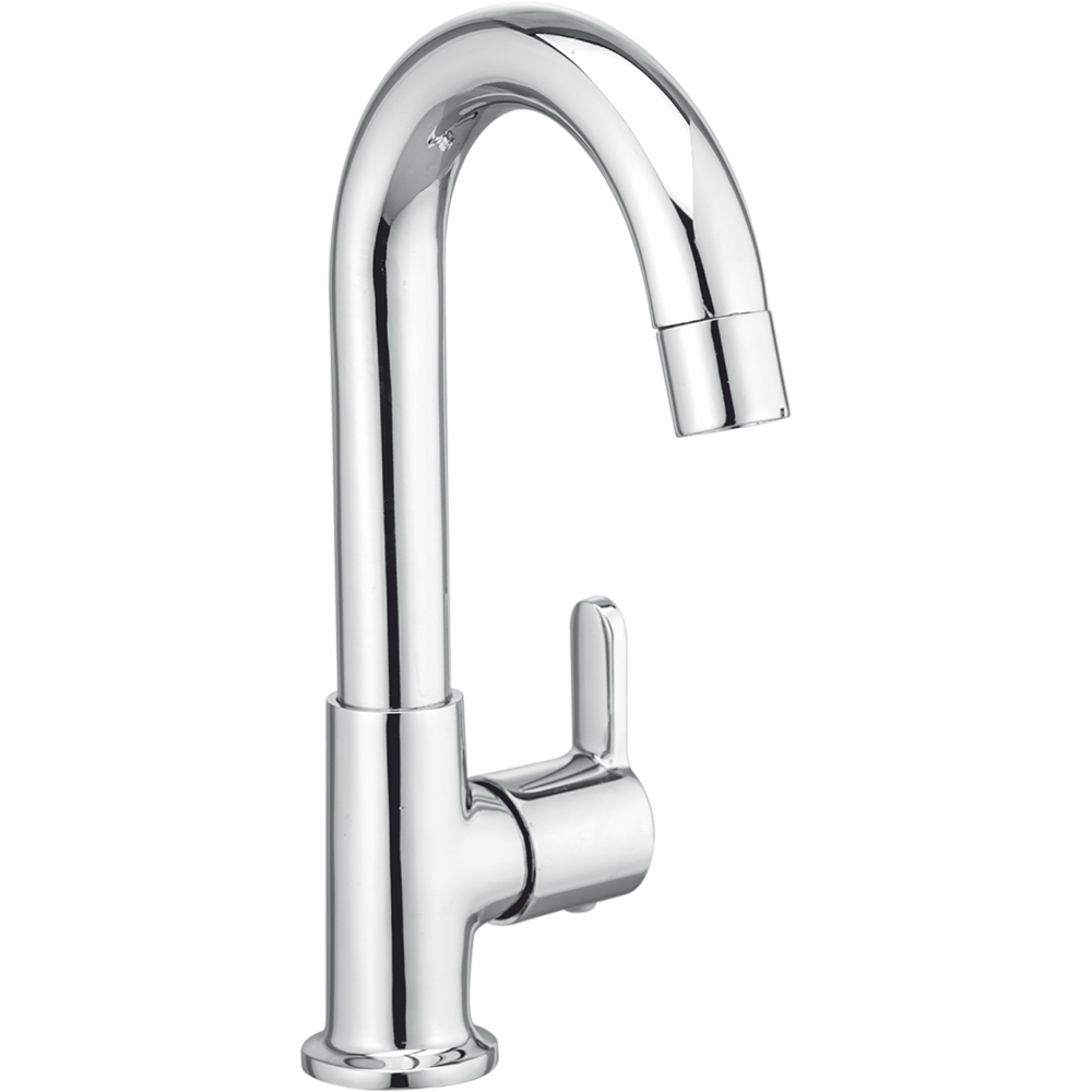 111053 - Swan neck with fixed spout and aerator (left),