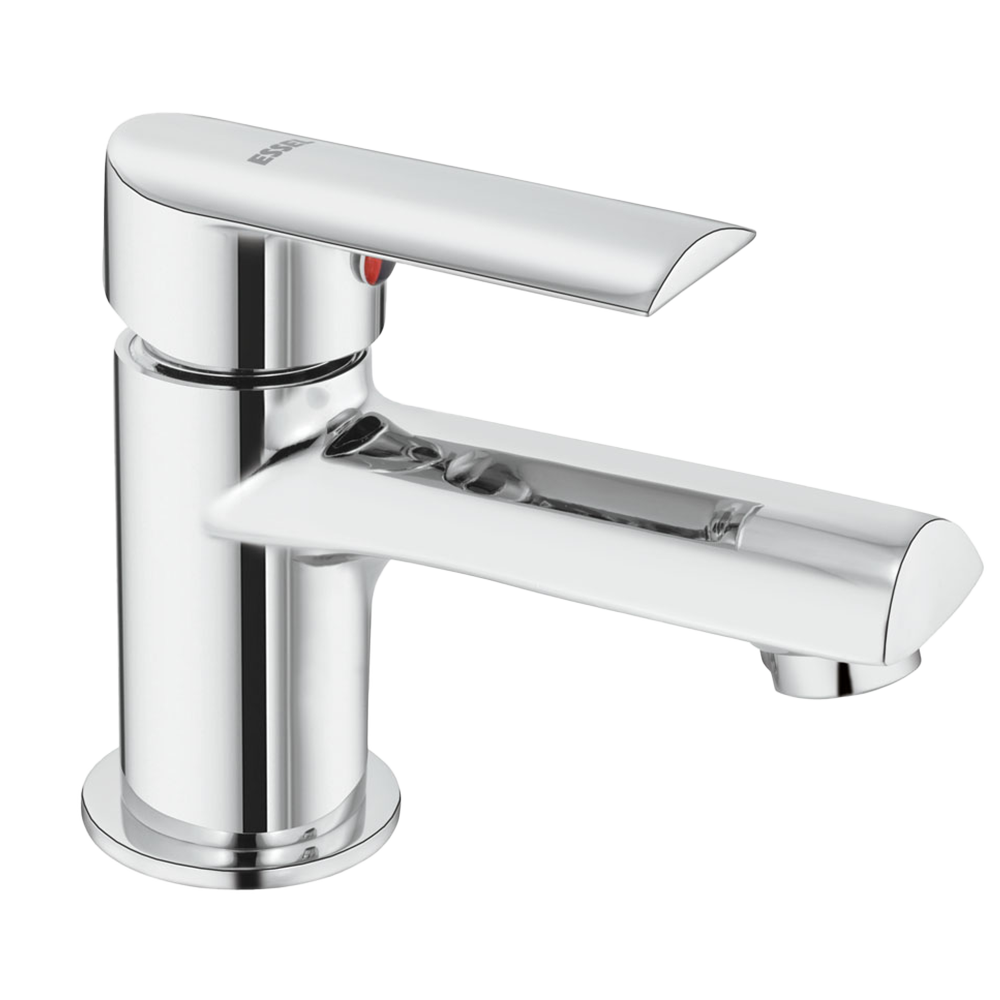 113001 - Single lever basin mixer Without pop up waste with 450 mm braided hose pipe