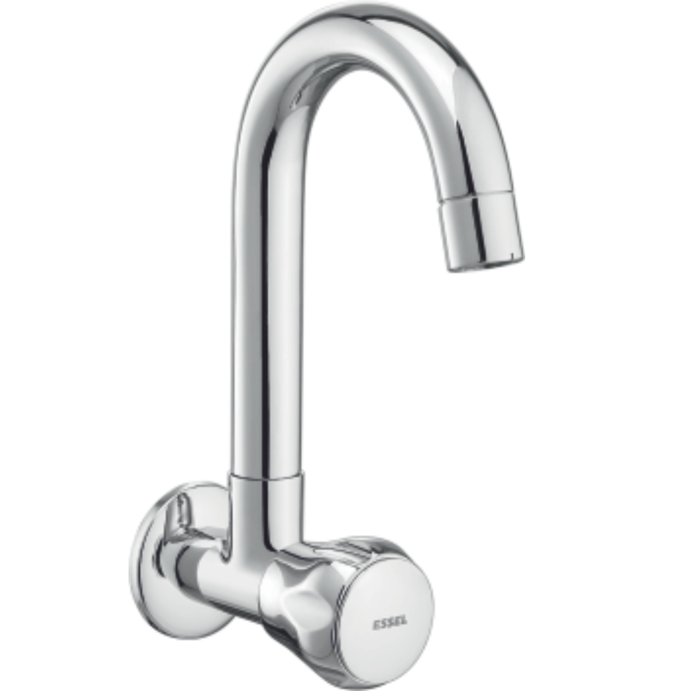 114054 Sink cock - wall mounted with full  motion spout and aerator