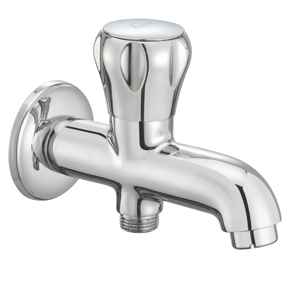 114055 - Two way bib cock with  aerator and wall flange