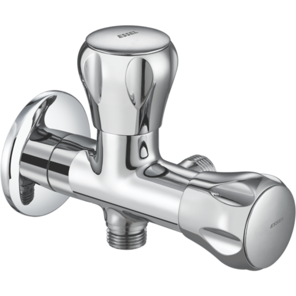 114058 - Two way angular stop  valve with wall flange