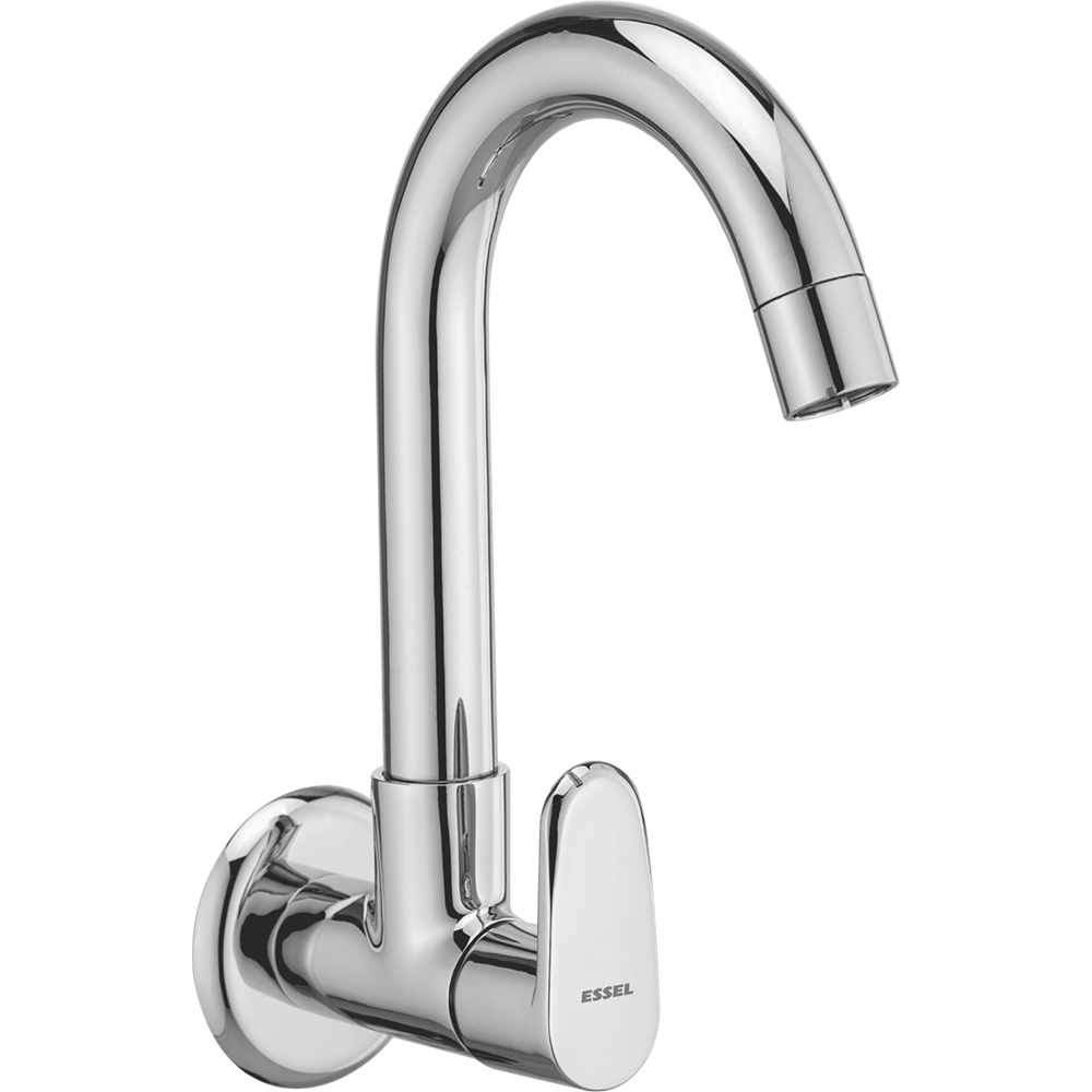 118054 Sink cock - wall mounted with  full motion spout and aerator
