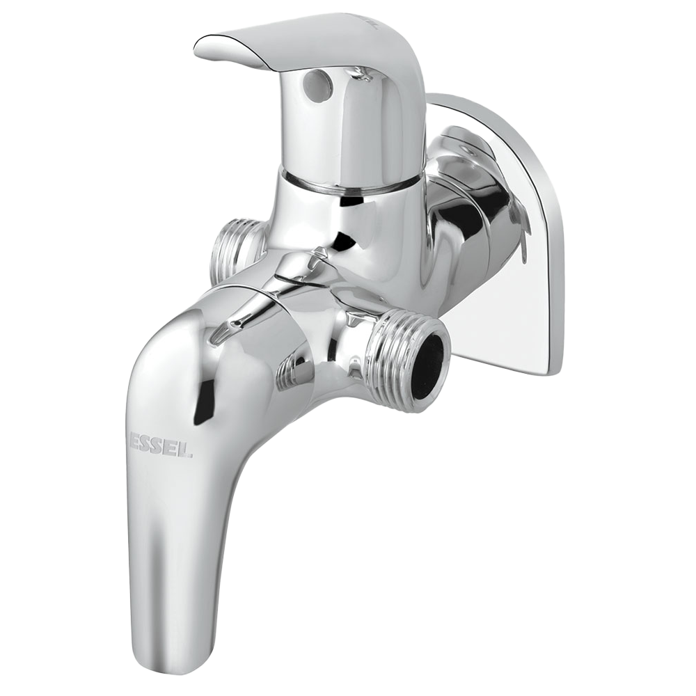 120058 - Two way angular stop valve with wall flange