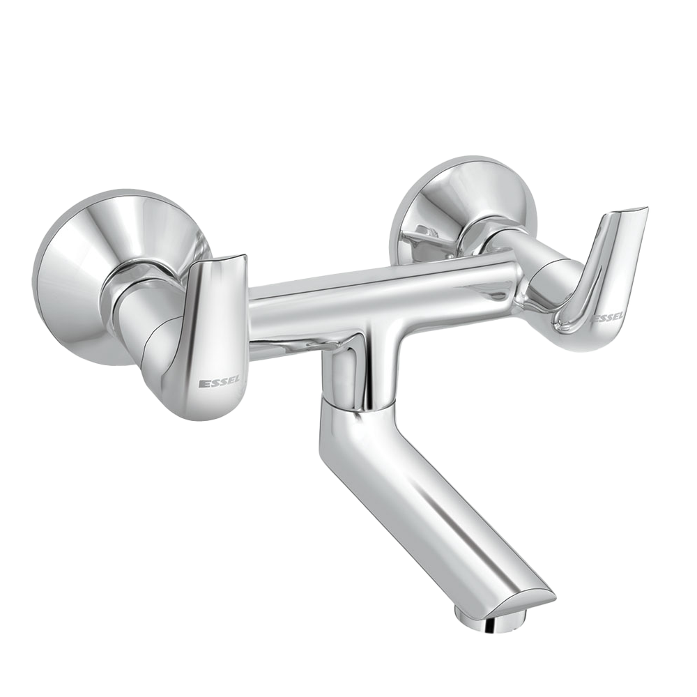 120068 - Wall mixer with connection legs and wall flanges