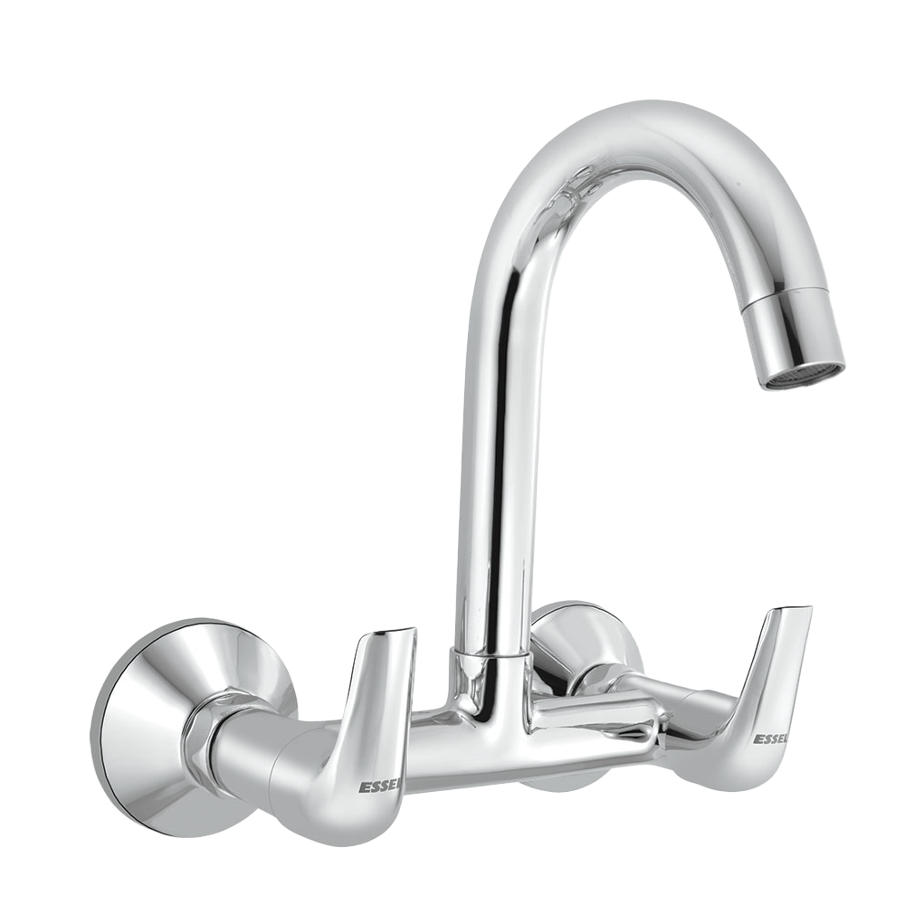 120069 - Sink mixer wall mounted with full motion spout and aerator