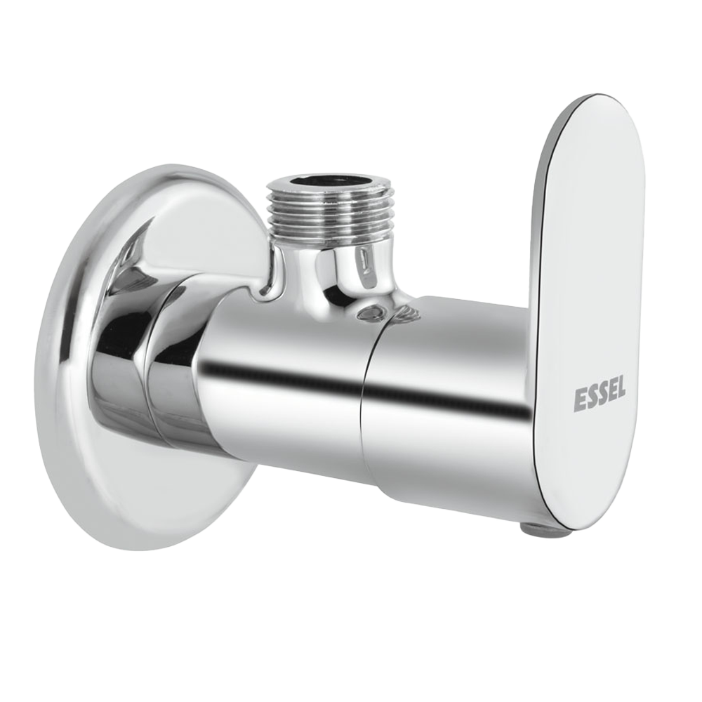 123052 - Angular stop valve with wall  flange