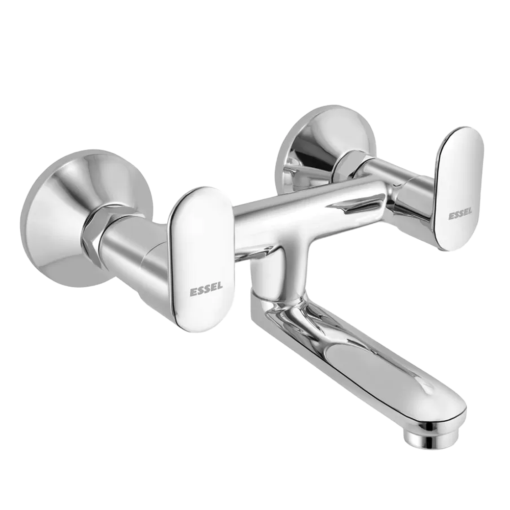 123068 - Wall mixer with connection legs  and wall flanges