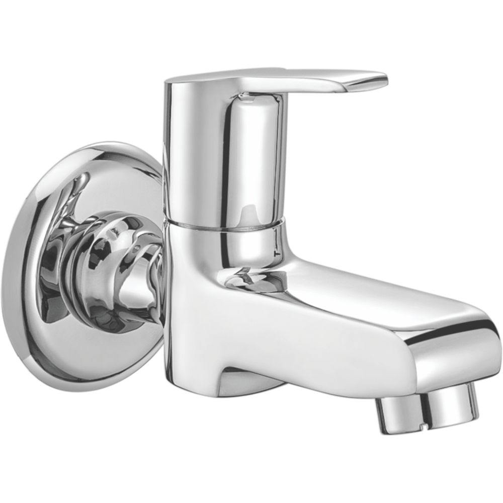 129045 - Bib cock with aerator and wall flange