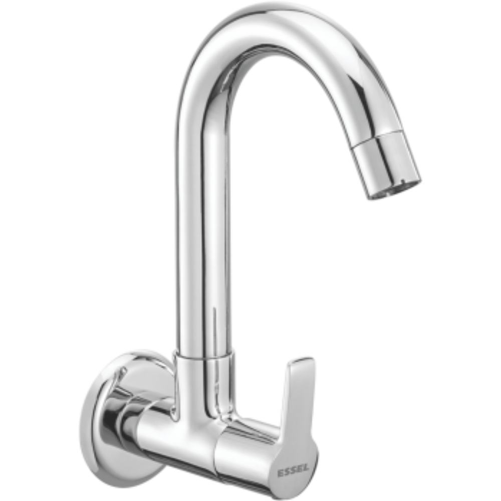 129054 Sink cock - wall mounted with  full motion spout and aeator