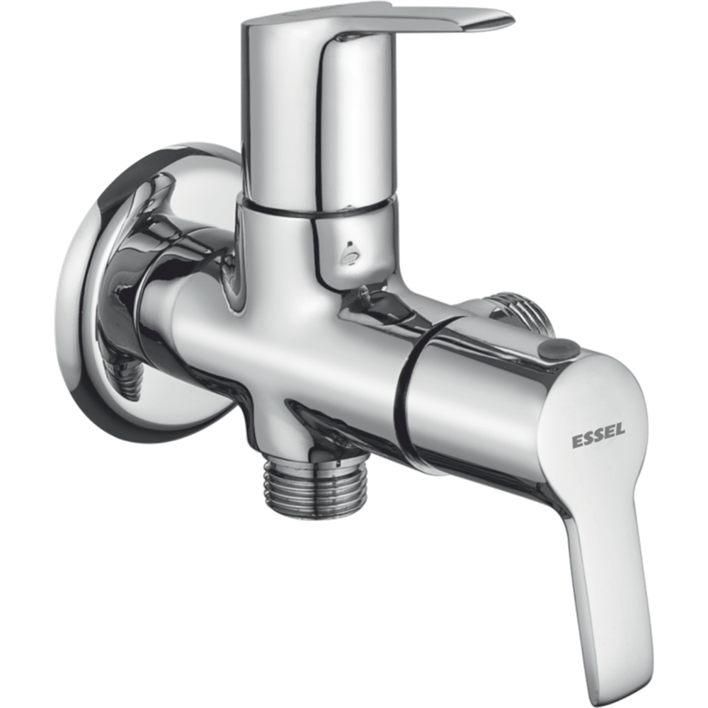 129058 - Two way angular stop valve  with wall flange