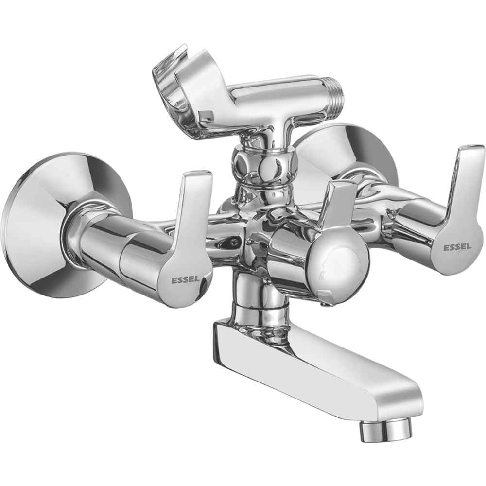 129067 - Wall mixer with inbuilt telephonic  arrangement, shower arrangement  and wall flange
