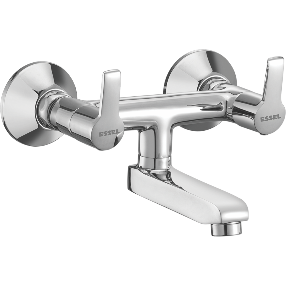 129068 - Wall mixer with connecting legs  and wall flange