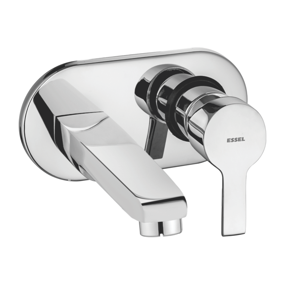 Single lever basin mixer wall  mounted exposed part with  concealed installation (40mm)