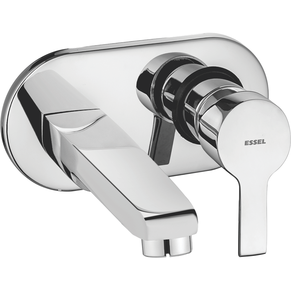 Single lever basin mixer wall  mounted exposed part with  concealed installation (35mm)