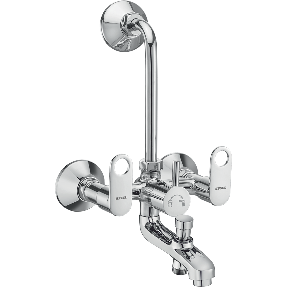 130064 -Wall mixer with inbuilt 3 in 1  arrangement, provision for hand  shower and overhead shower  (inclusive of 115mm bend pipe)