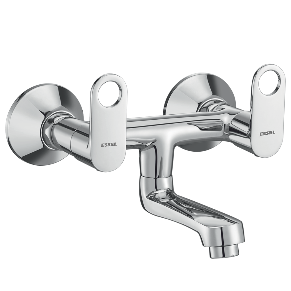 130068 - Wall mixer with connecting legs and wall flange