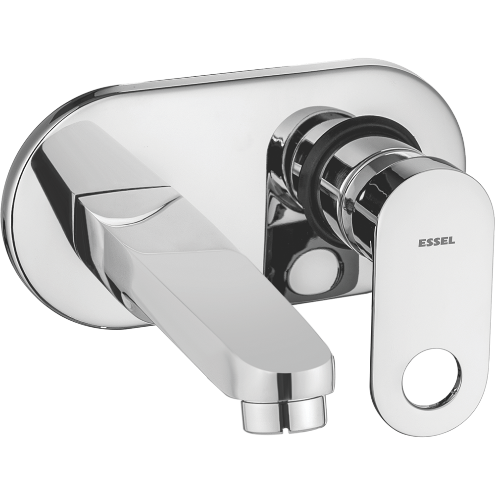 Single lever basin mixer wall mounted  exposed part with concealed  installation (40mm)