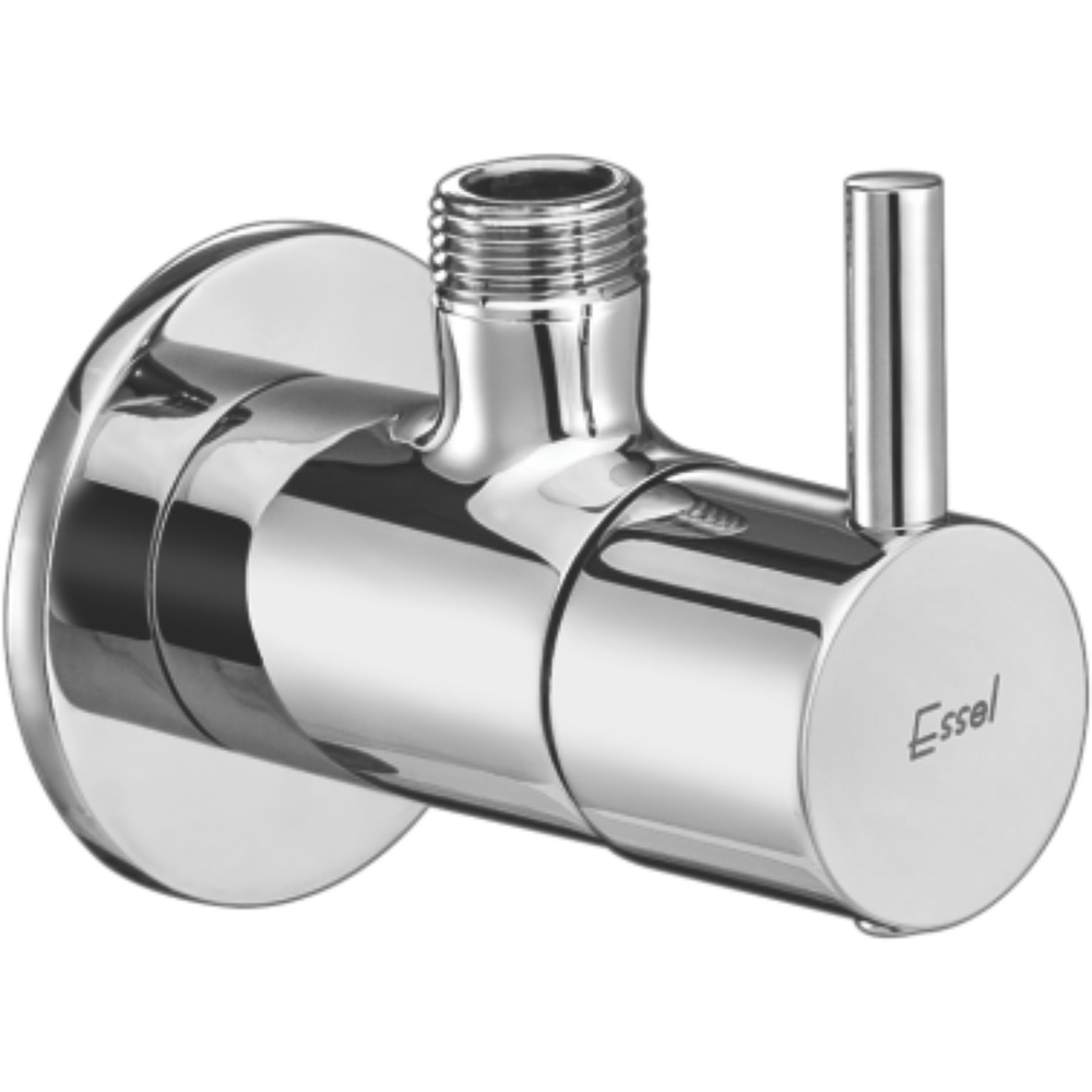131052 - Angular stop valve with wall flange