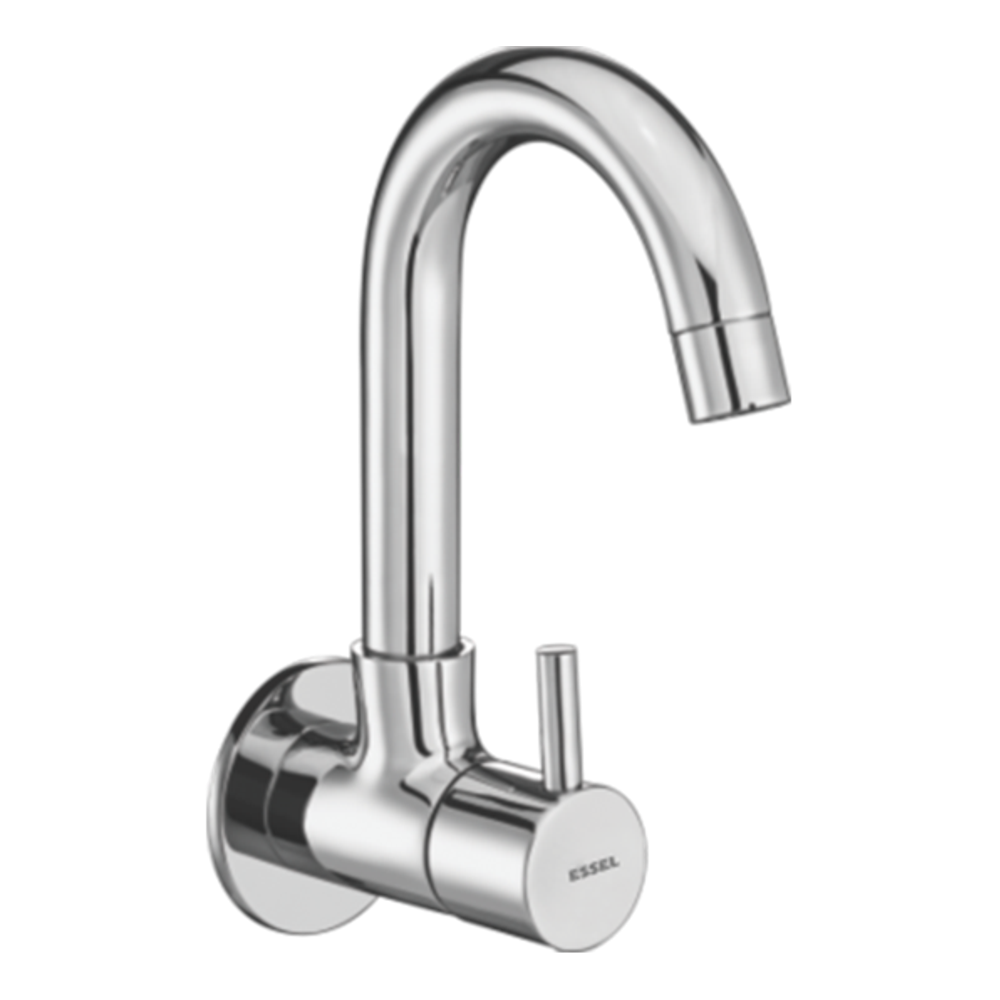 131054 Sink cock - wall mounted with  full motion spout and aerator