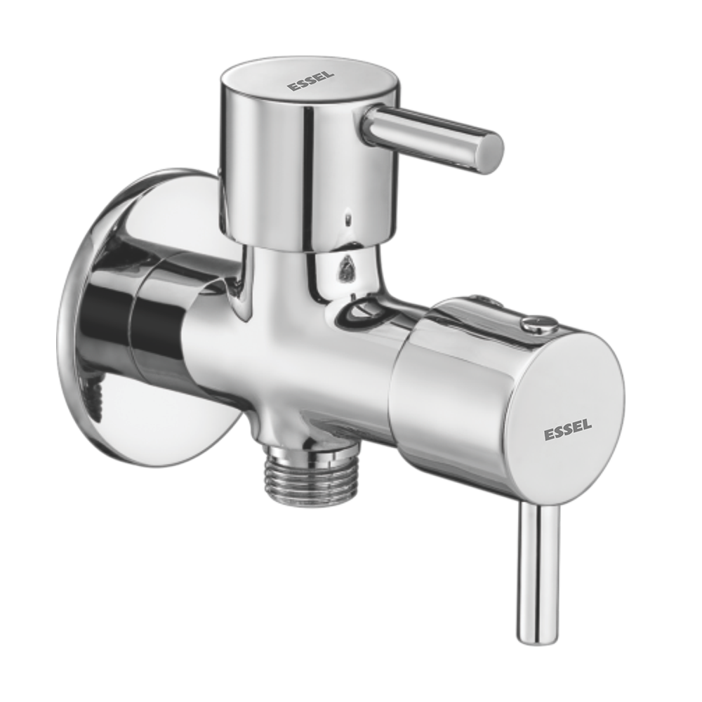 131058 - Two way angular stop  valve with wall flange