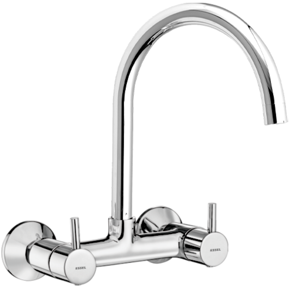 131269 Sink mixer - wall mounted with  full motion 355mm extended  spout and aerator
