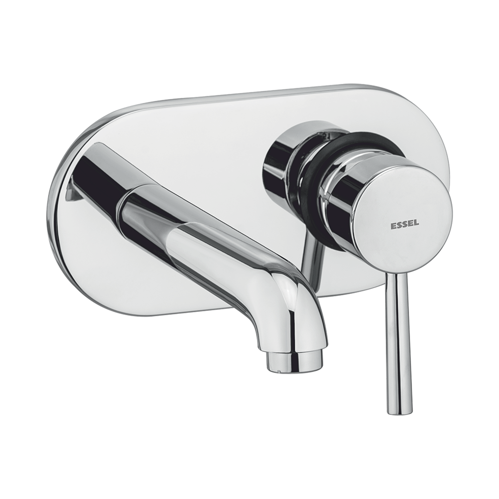 Single lever basin mixer wall  mounted exposed part with  concealed installation 35mm