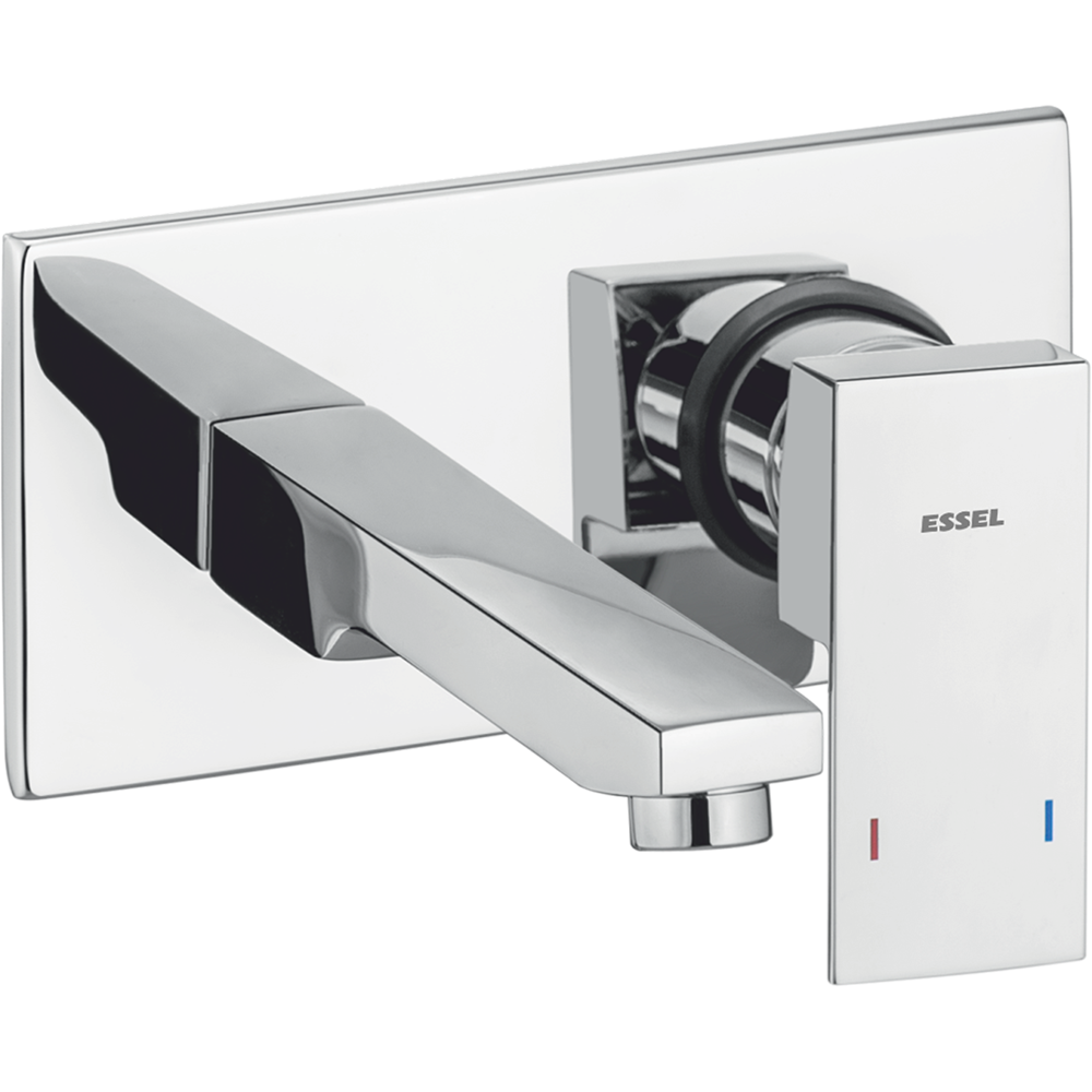 Single lever basin mixer wall  mounted exposed part with  concealed installation (40mm)