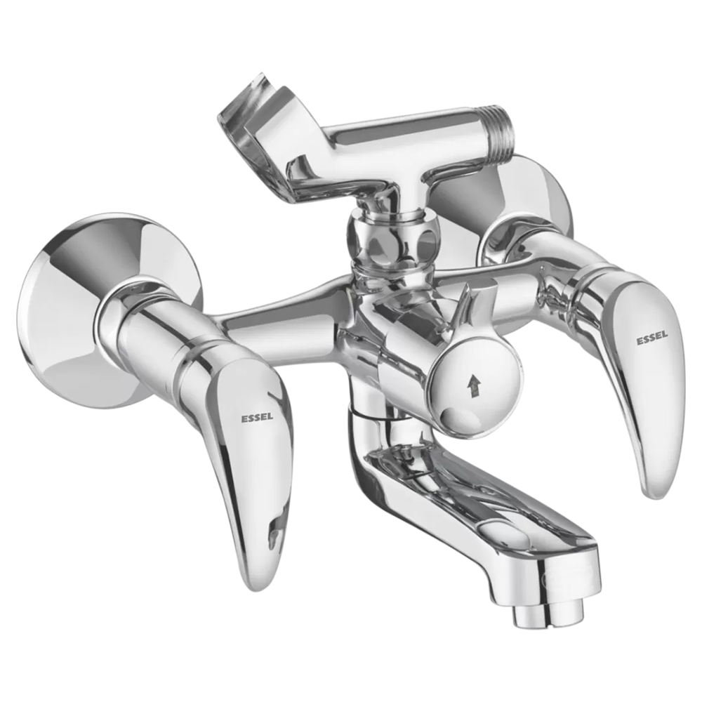 137067 - Wall mixer with inbuilt telephonic  arrangement, shower arrangement  and wall flange