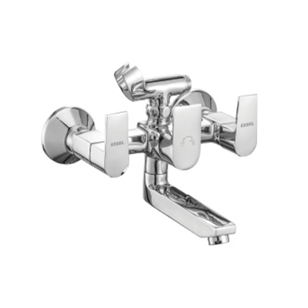 138067 - Wall mixer with inbuilt telephonic arrangement, shower  arrangement and wall flange