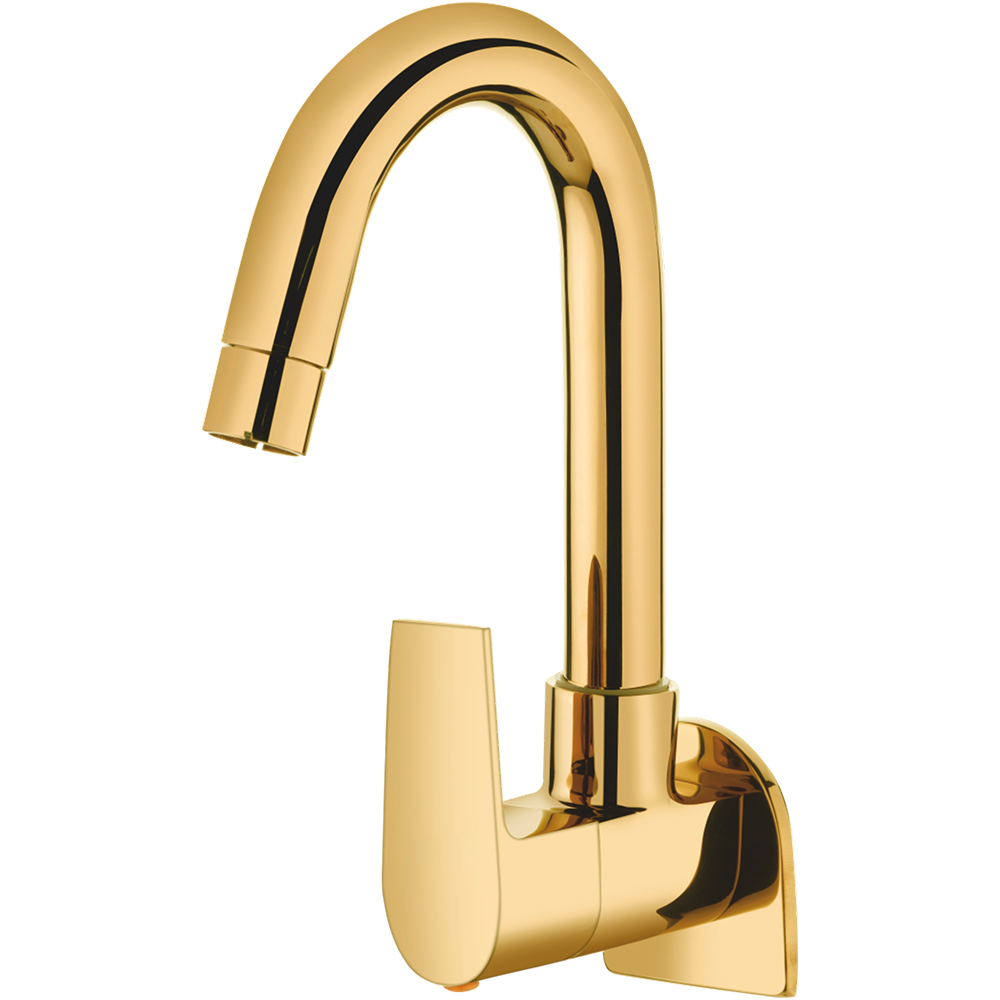 138254 - G Sink cock extended - wall mounted  with full motion spout and aerator