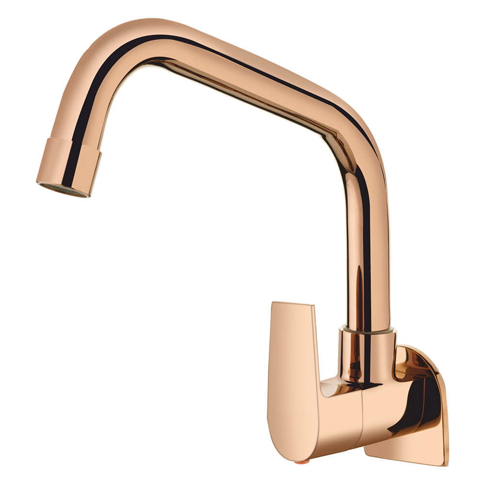 138254 - R Sink cock extended - wall mounted  with full motion spout and aerator