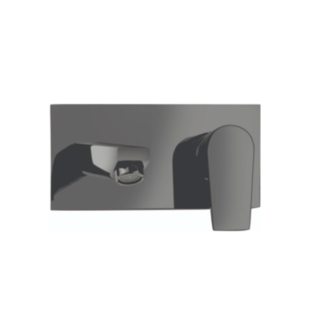 Single lever basin mixer wall  mounted exposed part with  concealed installation