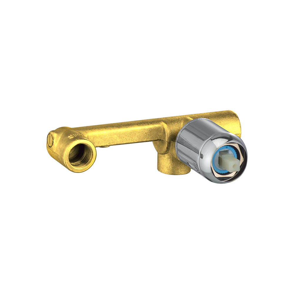 Single lever basin mixer wall  mounted exposed part with  concealed installation (35mm)