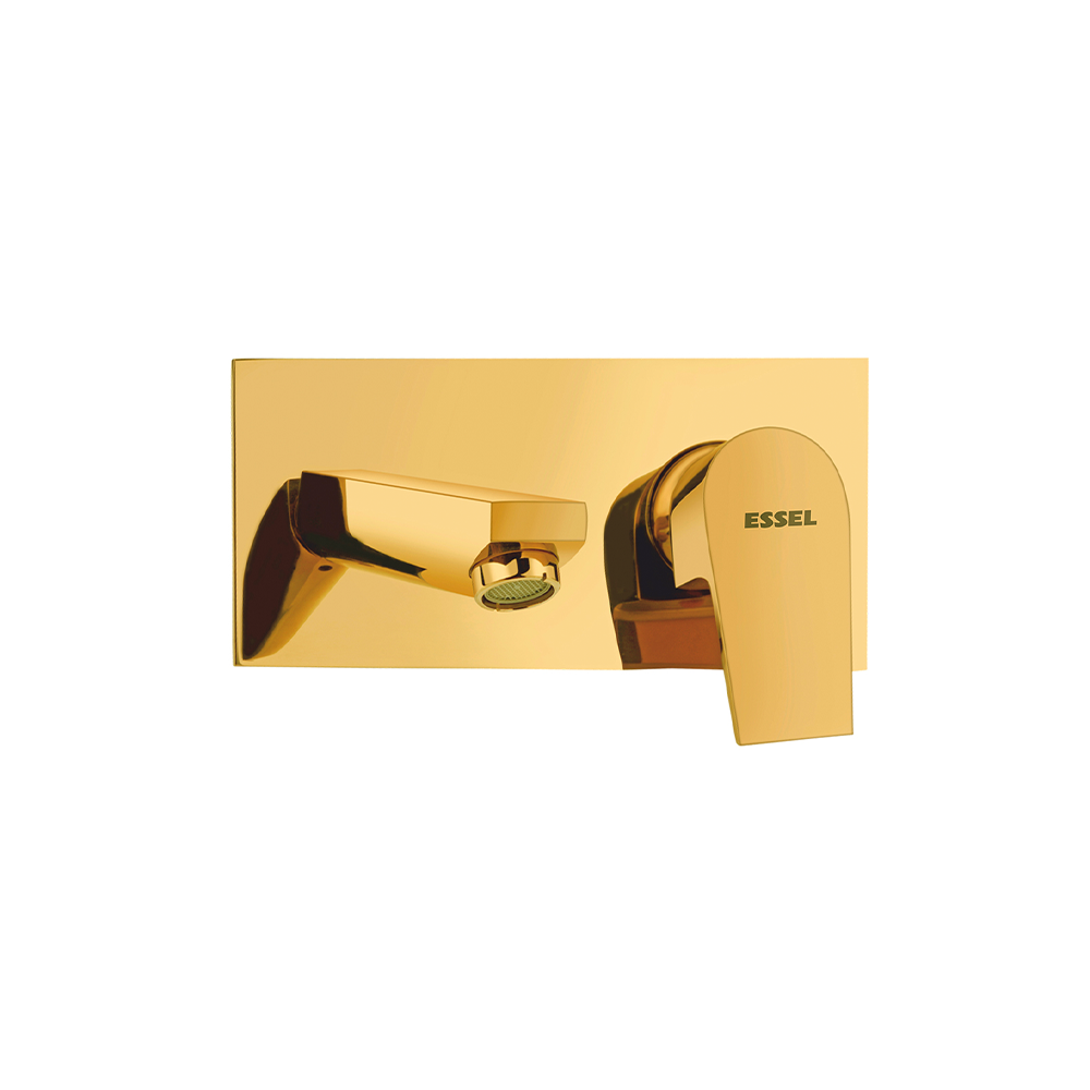 Single lever basin mixer wall  mounted exposed part with  concealed installation - 138301-G