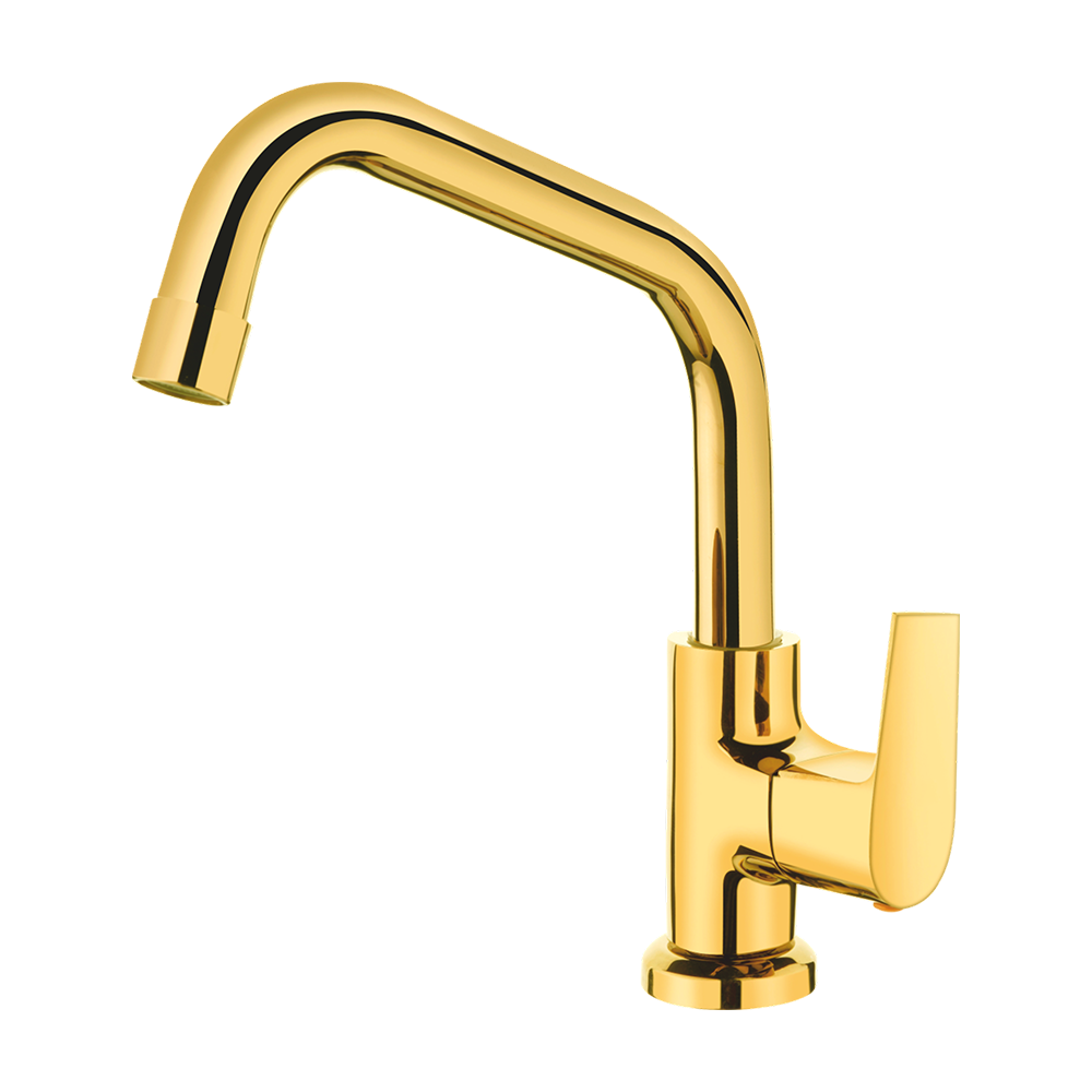 138354 - G  Sink cock extended - table mounted  with full motion spout and aerator