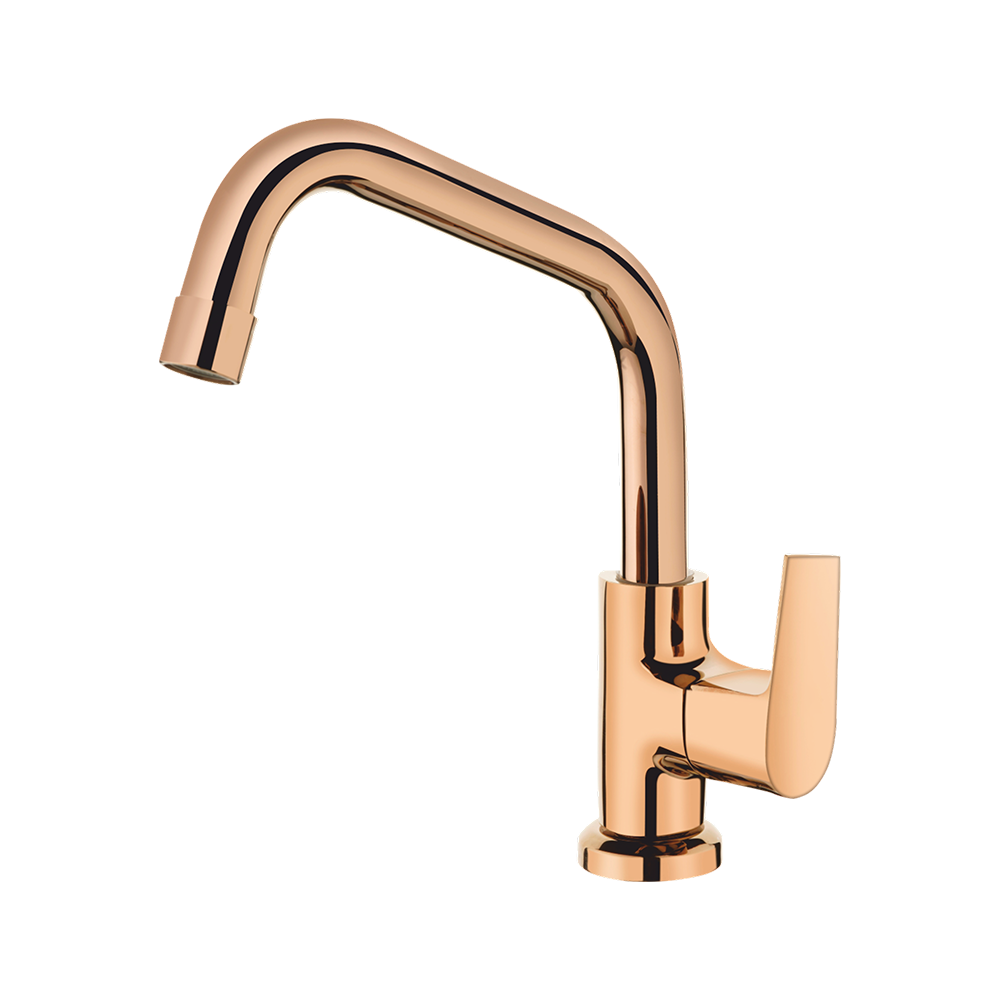 138354 - R  Sink cock extended - table mounted  with full motion spout and aerator