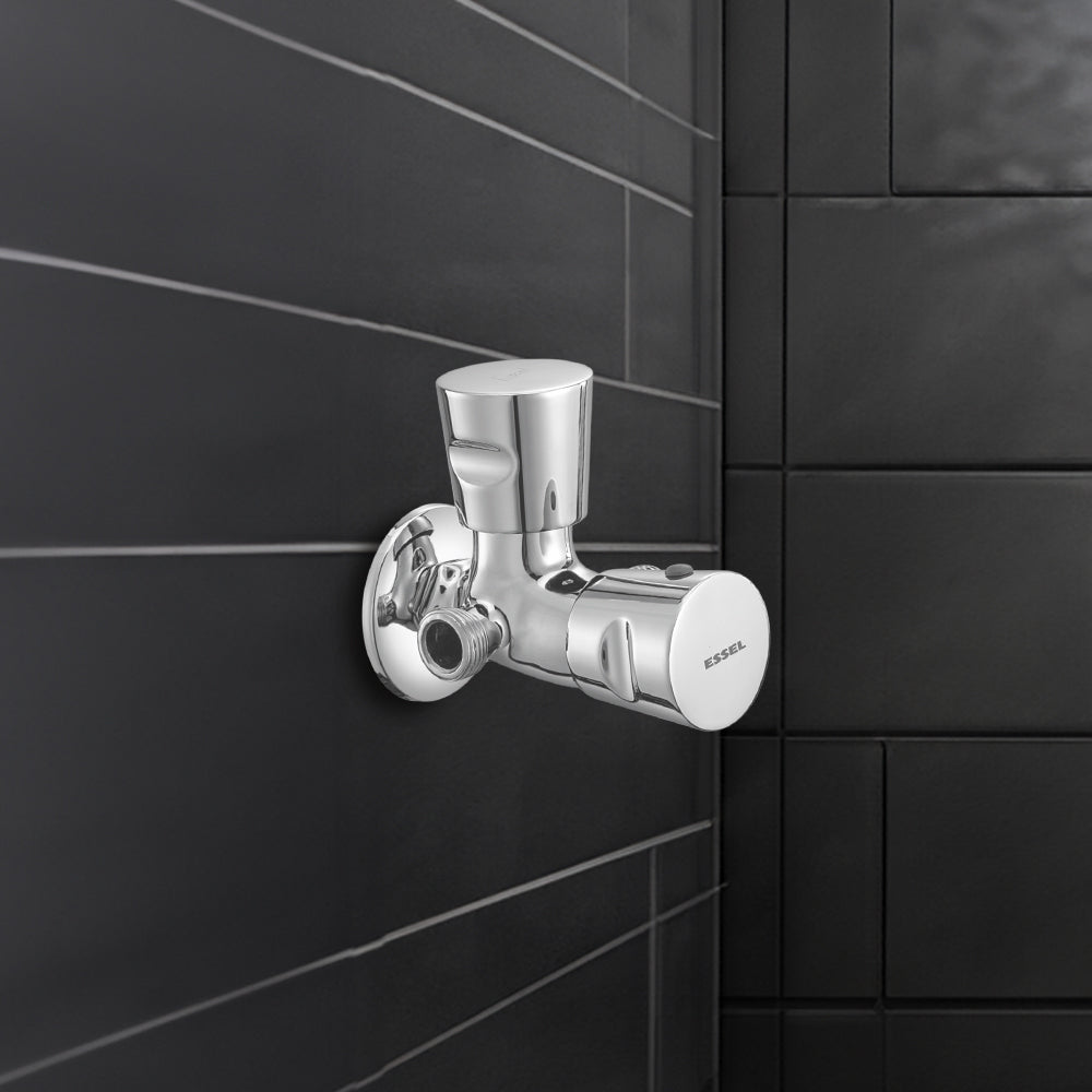 110058 - Two way angular stop  valve with wall flange