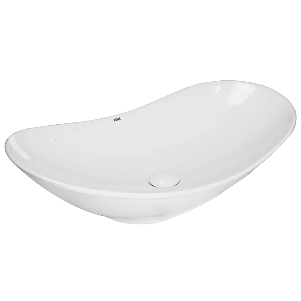 ELVA -  Thin rim table top basin - 710x375x175 mm