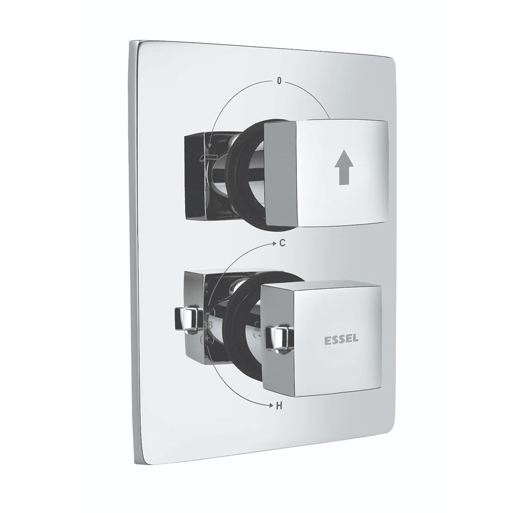 184002 - Concealed bath & shower mixer with thermostat control cartridge square