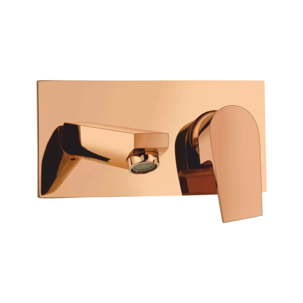 Single lever basin mixer wall  mounted exposed part with  concealed installation